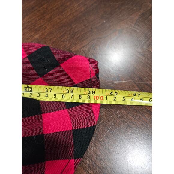 Vintage Hot Topic Red Black Plaid Pleated Skirtall Overall Bib Dress Plus 2x - Picture 6 of 7